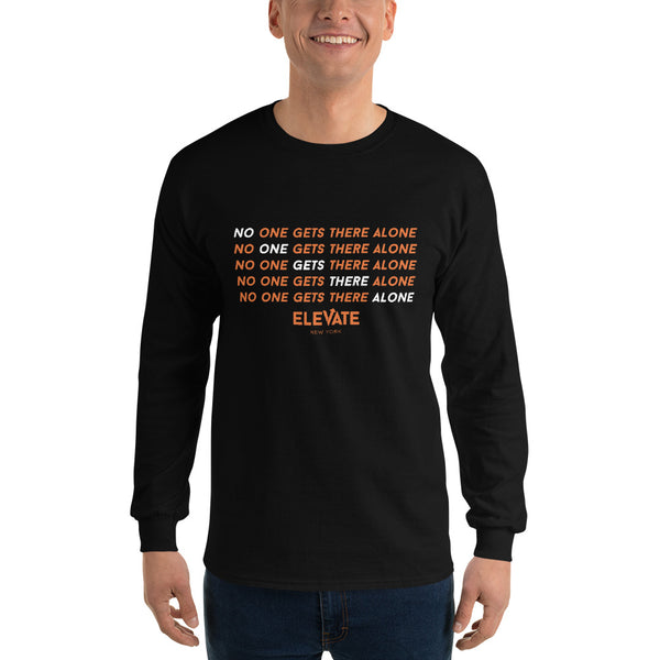 No One Gets There Alone Black Long Sleeve Shirt
