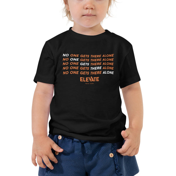 No One Gets There Alone Black Short-Sleeve Toddler T-Shirt