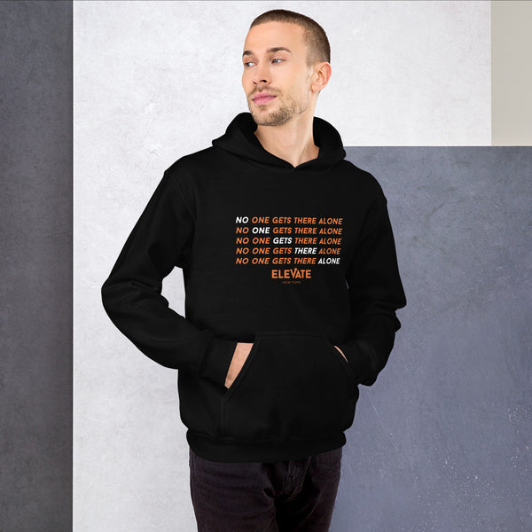No One Gets There Alone Black Unisex Hoodie