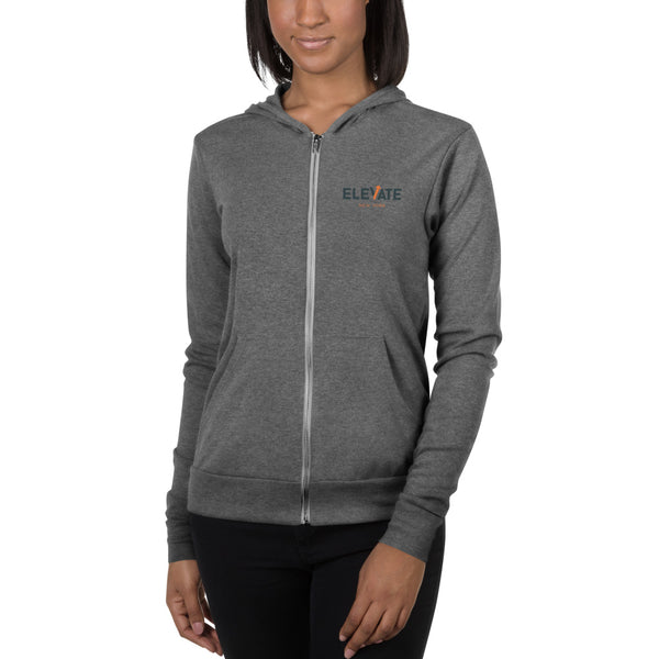 Logo Grey Unisex zip hoodie